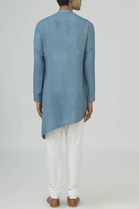Dhruv Vaish Cotton Silk Dyed Kurta Set 