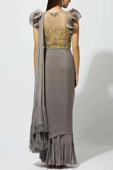 Babita Malkani Embellished Pre-Draped Saree 