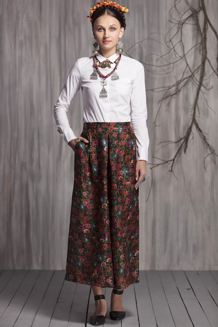 Payal Jain Chanderi Printed Palazzo Pant 