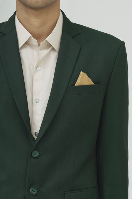 Mapxencars Green Silk Blazer Jacket Set at Aza Fashions Mapxencars_Green Silk Blazer Jacket Set_at_Aza_Fashions