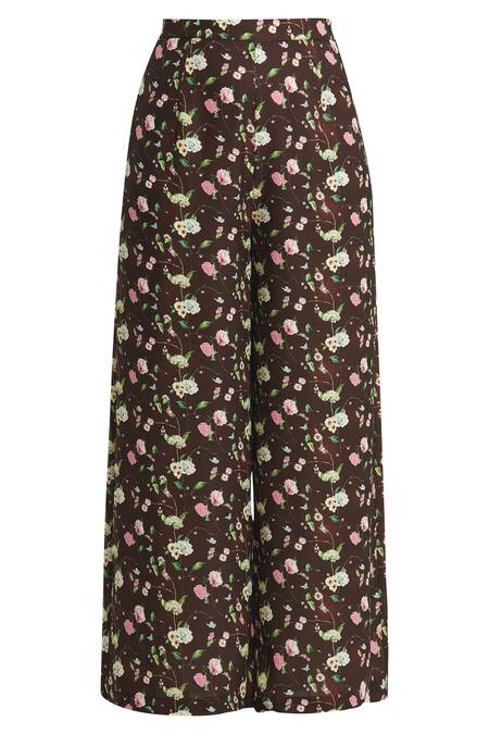 Shop_Neeta Lulla_Beige Crepe Embroidered Anarkali Palazzo Set_Online_at_Aza_Fashions