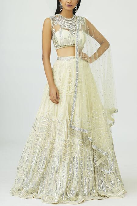Buy_Neeta Lulla_Off White Embellished Lehenga Set_Online_at_Aza_Fashions