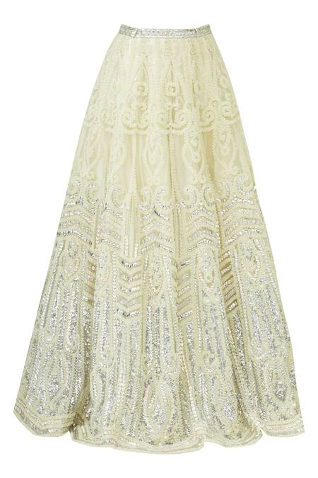 Shop_Neeta Lulla_Off White Embellished Lehenga Set_Online_at_Aza_Fashions