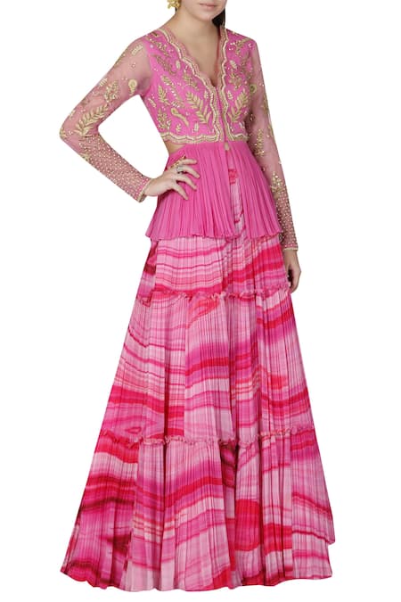 Limerick by Abirr N' Nanki Embroidered Kurta Skirt Set 