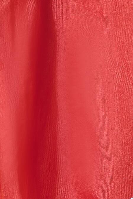 KA-Sha Red Organza Scarf Online at Aza Fashions KA-Sha_Red Organza Scarf_Online_at_Aza_Fashions