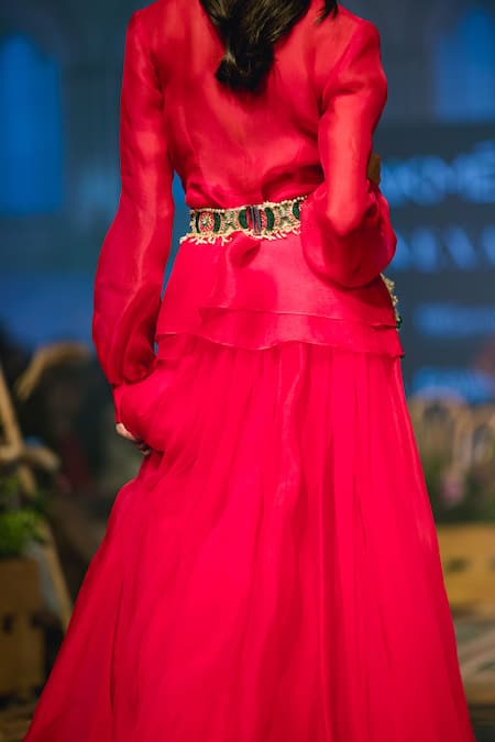 Ridhi Mehra Organza Shirt & Skirt Set 