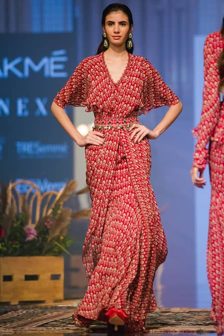 Ridhi Mehra Pre-Draped Cape Saree  