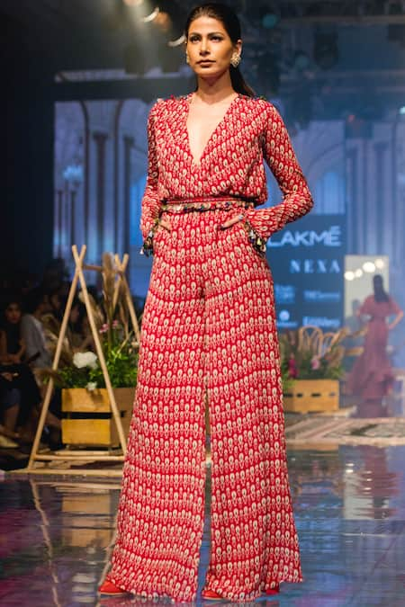 Ridhi Mehra Printed Flared Jumpsuit  