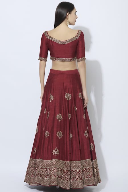 Esha Koul Silk Bridal Lehenga Set 