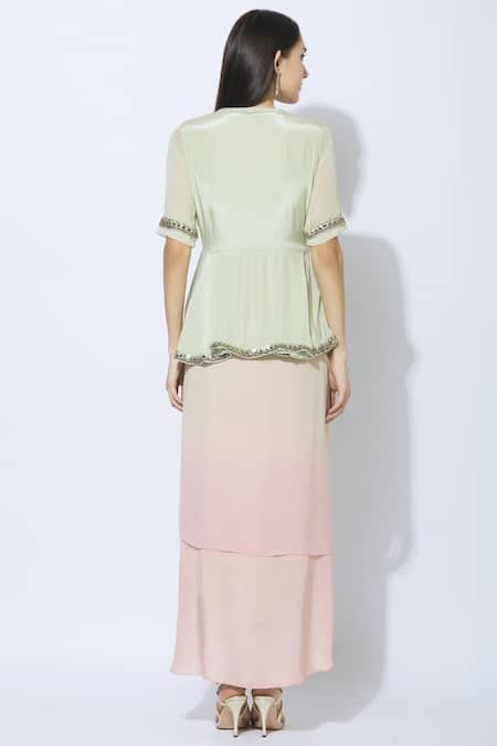 Nidhika Shekhar Embellished Jacket with Dress 