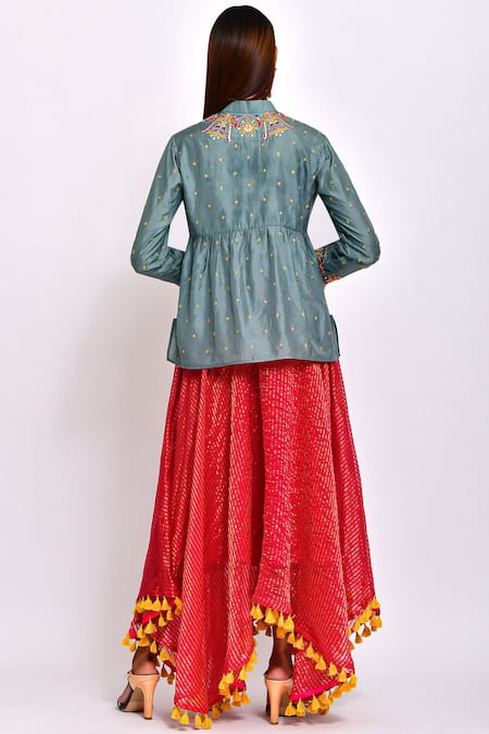 Swati Vijaivargie Chanderi Dress with Jacket 