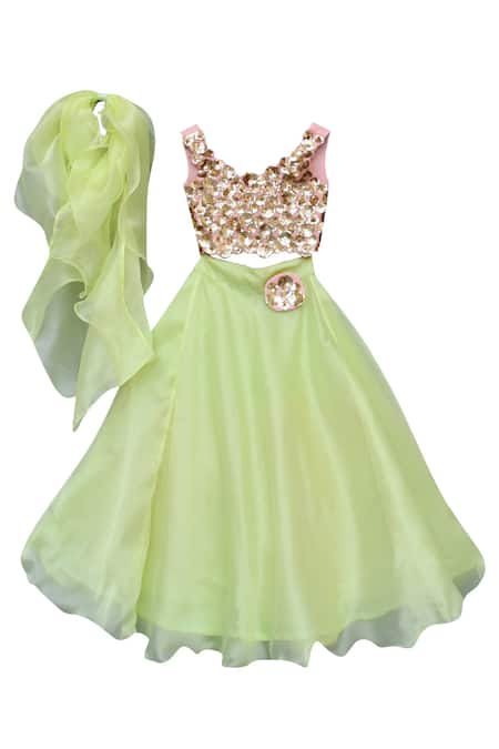 Fayon Kids Embroidered Lehenga Set 