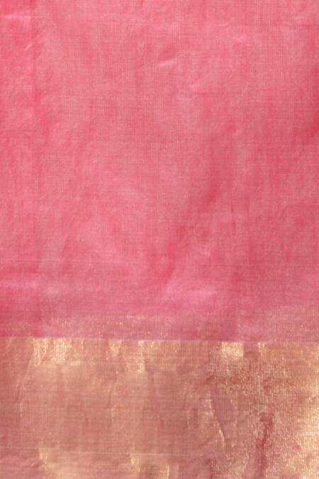 Prama By Pratima Pandey Pink Silk Chanderi Saree at Aza Fashions Prama By Pratima Pandey_Pink Silk Chanderi Saree _at_Aza_Fashions