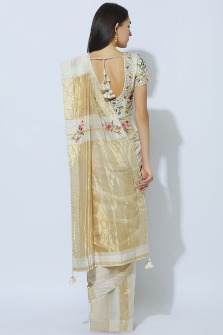 Prama By Pratima Pandey Handwoven Saree Set 