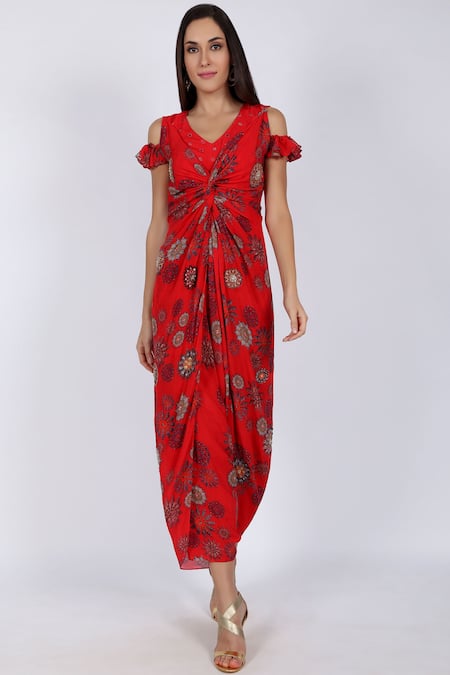 Natasha J Printed Dhoti Style Jumpsuit 