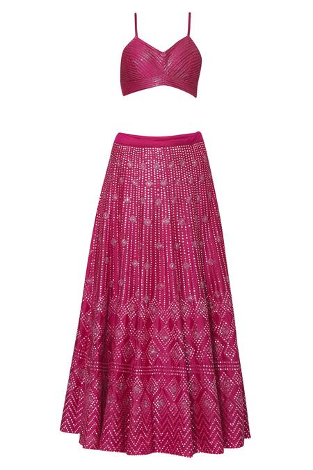 Shop Samatvam By Anjali Bhaskar Pink Dupion Silk, Shantoon Sweetheart Neck Embellished Skirt Set Online at Aza Fashions Shop_Samatvam By Anjali Bhaskar_Pink Dupion Silk, Shantoon Sweetheart Neck Embellished Skirt Set _Online_at_Aza_Fashions