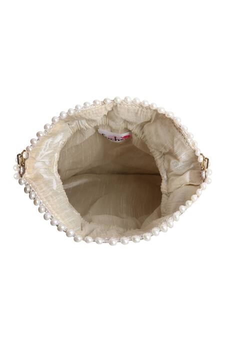 Buy_Fuchsia by aashaka mehta_White Silk Potli Bag_Online_at_Aza_Fashions