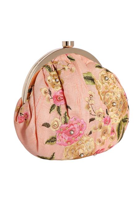 Buy_Fuchsia by aashaka mehta_Pink Silk Clutch_Online_at_Aza_Fashions