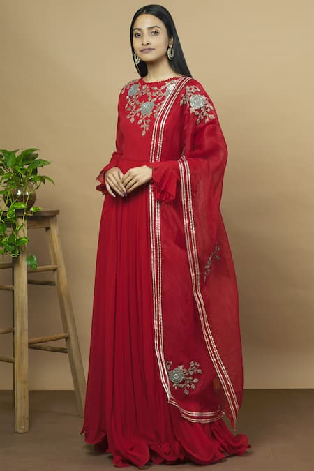 Aksh Embroidered Anarkali with Dupatta 