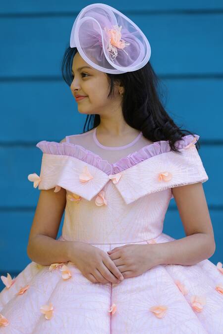 Janyas Closet_Purple Net Embellished Dress _Online_at_Aza_Fashions