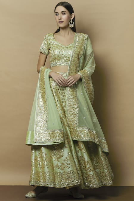 Vandana Sethi Embroidered Bridal Lehenga Set 