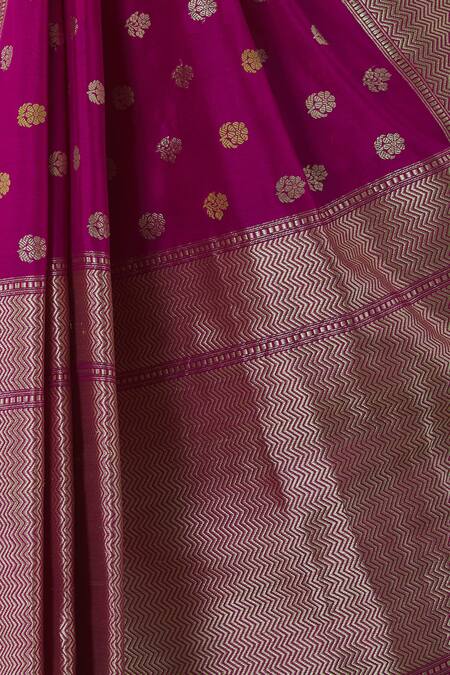 Buy Ohfab Pink Silk Saree Online at Aza Fashions Buy_Ohfab_Pink Silk Saree_Online_at_Aza_Fashions