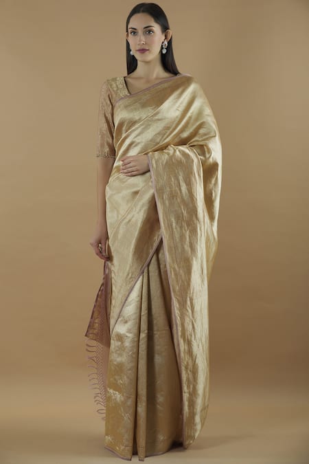 Ohfab Gold Silk Saree