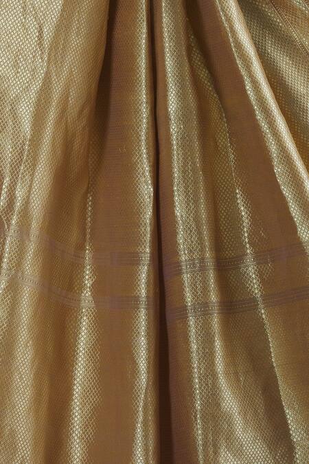 Buy Ohfab Gold Silk Saree Online at Aza Fashions Buy_Ohfab_Gold Silk Saree_Online_at_Aza_Fashions