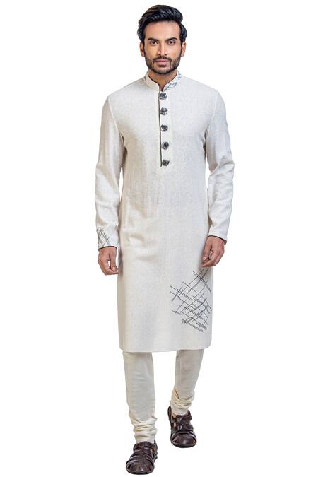 Poonam Kasera_Black Matka Embroidered Bundi Kurta Set_Online_at_Aza_Fashions