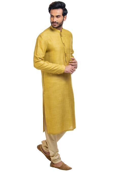 Buy_Poonam Kasera_Green Moonga Dupian Silk Embroidered Jacket Kurta Set_Online_at_Aza_Fashions