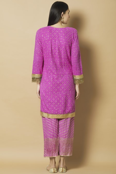 Kunwarani Ritu Chikankari Kurta Palazzo Set 