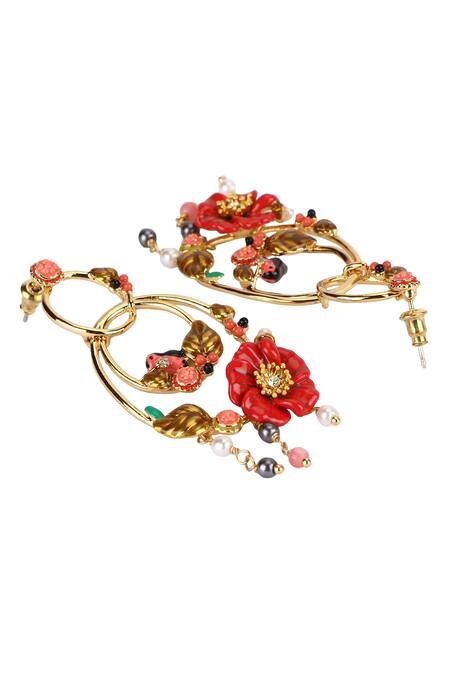 Brashbug_Multi Color Stone Dangler Earrings_Online_at_Aza_Fashions