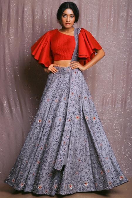 Rishi and Soujit Embroidered Lehenga Set 
