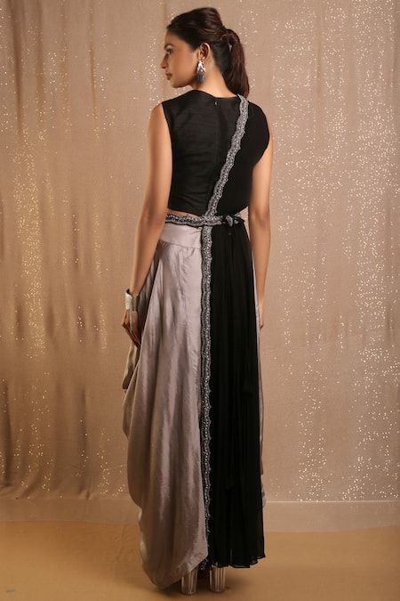 Rishi And Soujit Silk Skirt Set 