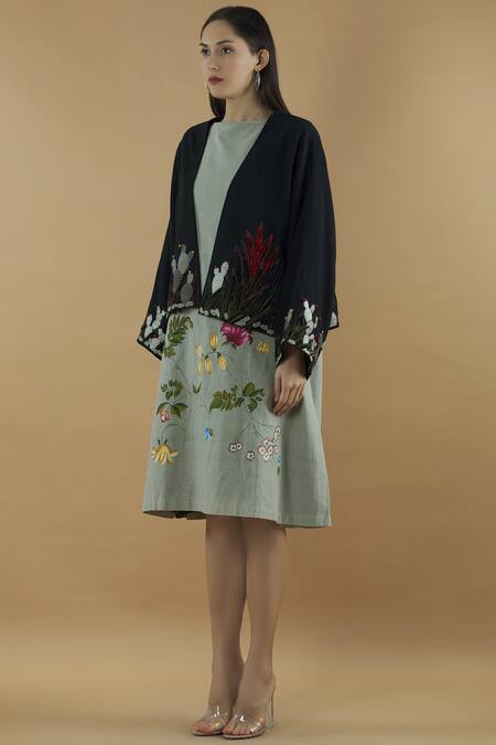 Buy Yavi Black Cotton Embroidered Jacket Online at Aza Fashions Buy_Yavi_Black Cotton Embroidered Jacket _Online_at_Aza_Fashions