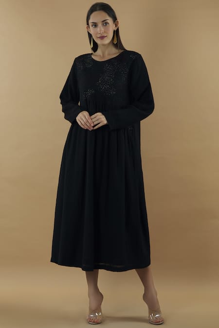 Soft Wool Dress in Black | JOSEPH UK