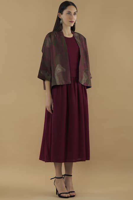 Yavi Purple Silk Embroidered Jacket Online at Aza Fashions Yavi_Purple Silk Embroidered Jacket _Online_at_Aza_Fashions