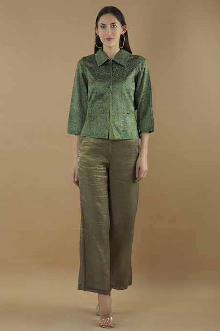 Yavi Silk Textured Shirt 