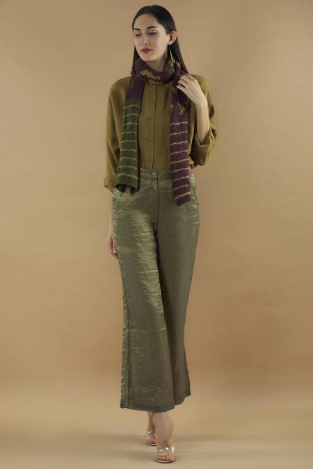 Yavi_Purple Wool Stole_Online_at_Aza_Fashions