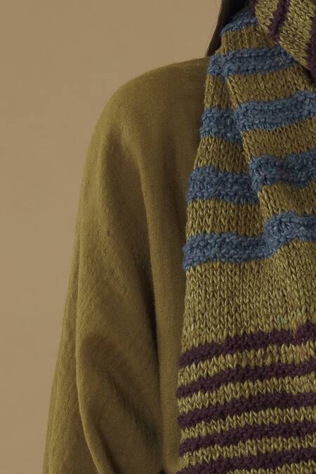 Buy_Yavi_Beige Wool Stole_Online_at_Aza_Fashions