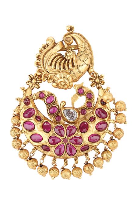 Buy_Joules By Radhika_Plated Antique Danglers_Online_at_Aza_Fashions