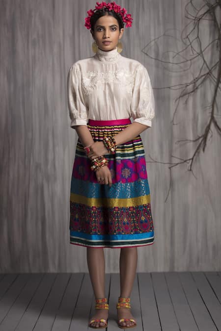 Silk midi skirt clearance fabric