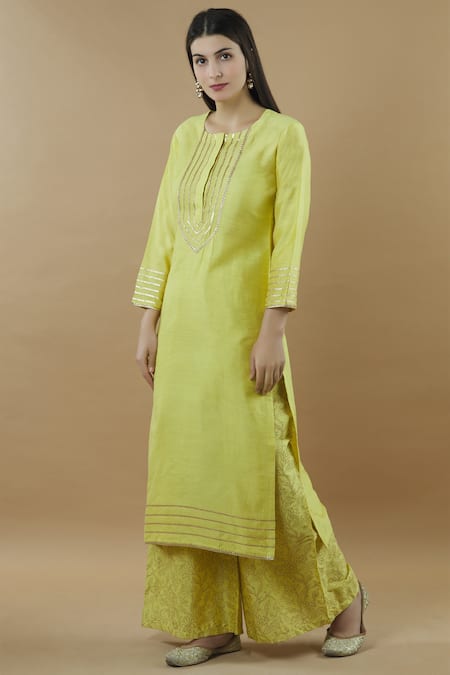 Samyukta Singhania Silk Kurta Palazzo Set 