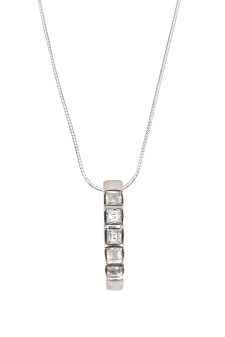 Sangeeta Boochra_Silver Plated Stone Pendant Necklace_Online_at_Aza_Fashions