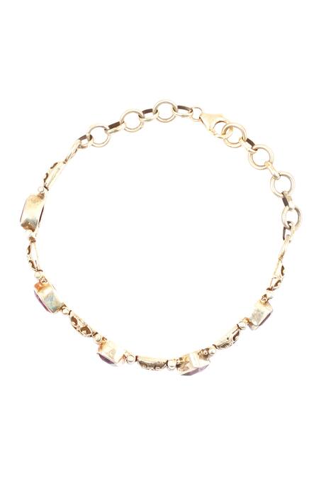 Sangeeta Boochra_Silver Plated Stone Bracelet_Online_at_Aza_Fashions