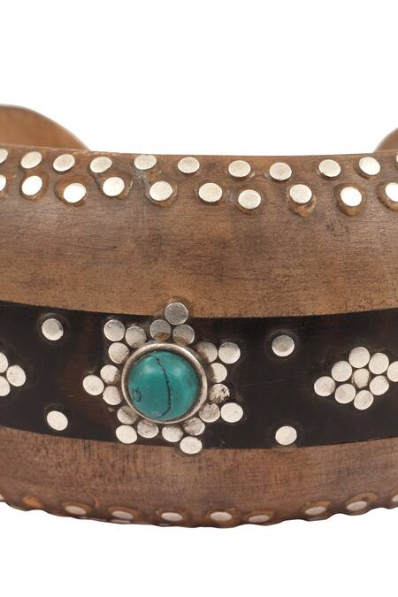 Buy Sangeeta Boochra Silver Plated Stone Kada Online at Aza Fashions Buy_Sangeeta Boochra_Silver Plated Stone Kada_Online_at_Aza_Fashions