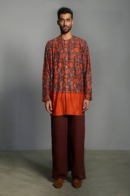 SAKSHAM & NEHARICKA Chanderi Printed Kurta 