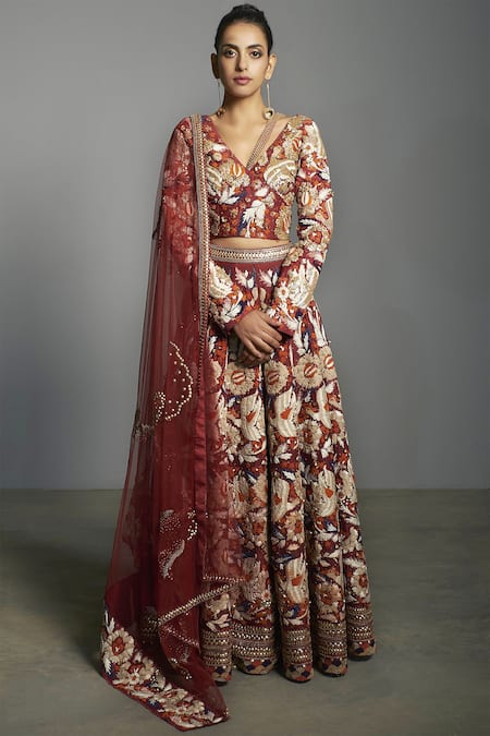 SAKSHAM & NEHARICKA Chanderi Bridal Lehenga Set 