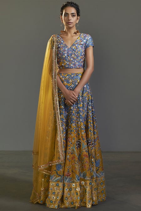 SAKSHAM & NEHARICKA Chanderi Lehenga Set 