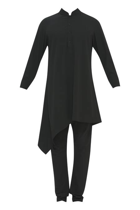 Buy Nautanky Black Korean Polyester Textured Bundi Kurta Set Online at Aza Fashions Buy_Nautanky_Black Korean Polyester Textured Bundi Kurta Set _Online_at_Aza_Fashions